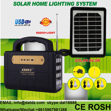 AT-9006A mini home solar lighting system with mobile charger solar lighting kits