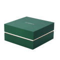 Caixa de presente verde personalizada com logotipo