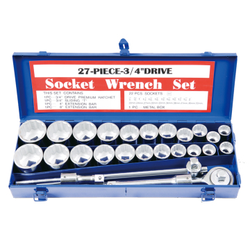 27pcs Heavy Duty Socket Wrench Tools Kit for Truck and Industrial Repair