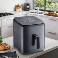 Moderne Heißluftfritteuse mit quadratischem Design und drehbarem Griff, 8,5 l