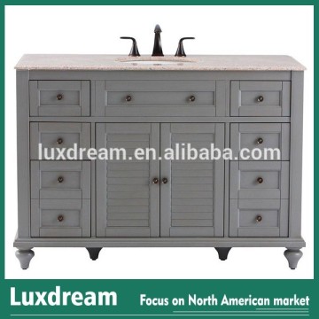 Ice Grey High End American Antique Style Bathroom Vanities
