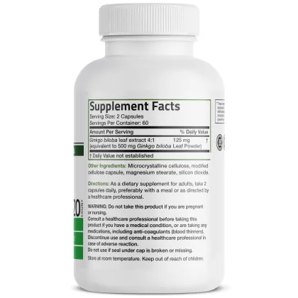 Ginkgo Biloba Support of Brain Ginkgo Biloba capsules
