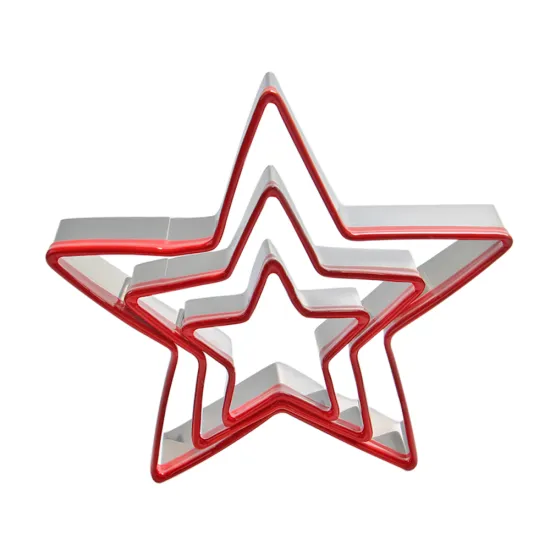 3pcs Stainless steel star cookie cutter set