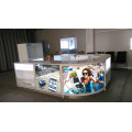 Multimaterial Counter With LED Makeup Luxury Display Stand