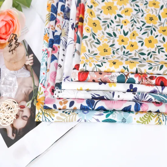 Custom Print Liberty Cotton Voile Fabric - High Quality Woven Floral Digital Print 100% Cotton for Dresses