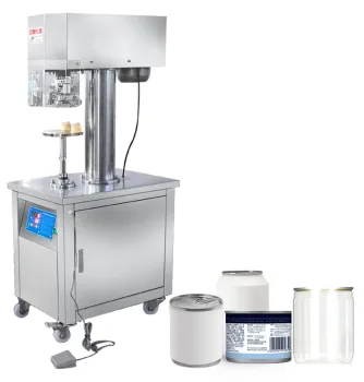 Easy Operation Vertical Can Non-Rotary Sealing Automatic Electric Tin Can Sealer for Powder Jars