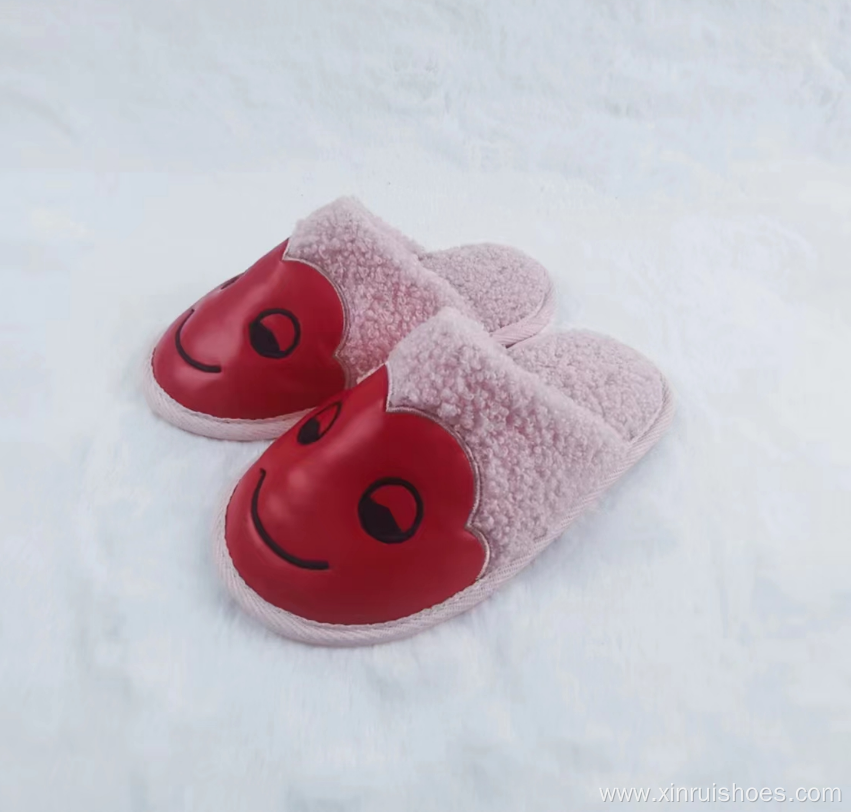 2023 cute teddy velvet children indoor slipper