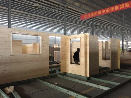 Easily Assembled prefab Green Wooden House on sale cheap for Garden villa huts taizhou linhai