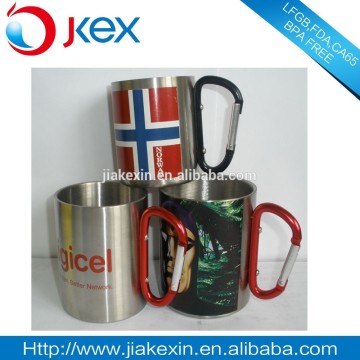 printing logo stainless travel mug with handle
