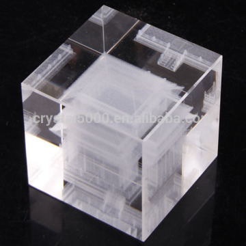 3d house K9 crystal block