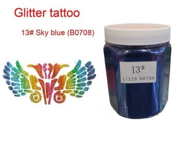Creative  Sky Blue Paint Temporary Tattoo Kits Safe  With Gitter 1kg