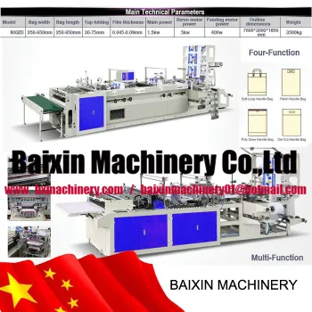 plastic handle bag making machine(four function)