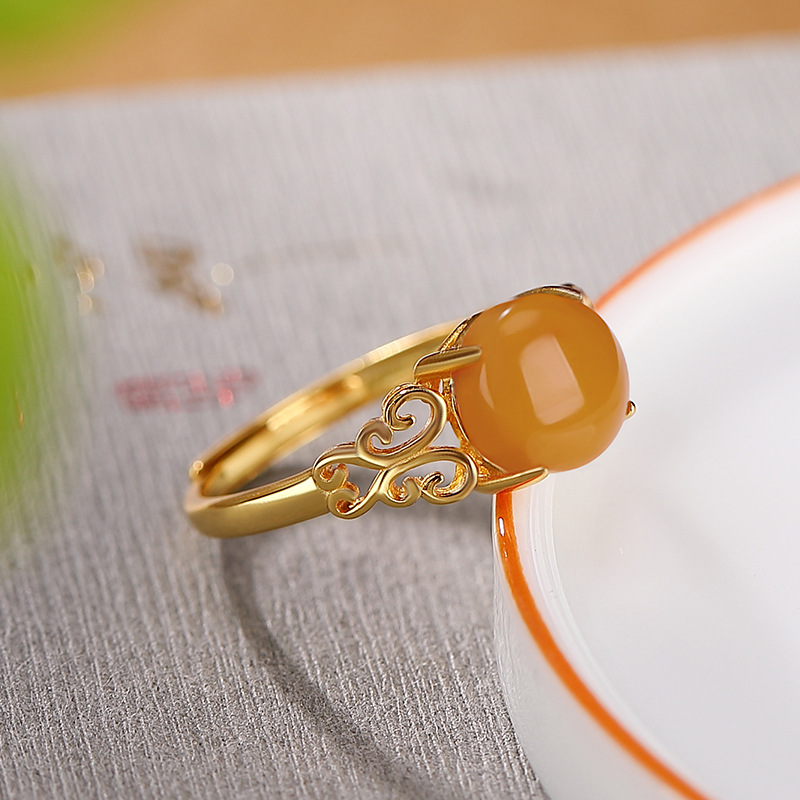 S925 sterling silver beeswax butterfly ring
