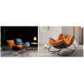 Comfortable Modern Design Rocking Sofa Chair With Footstool