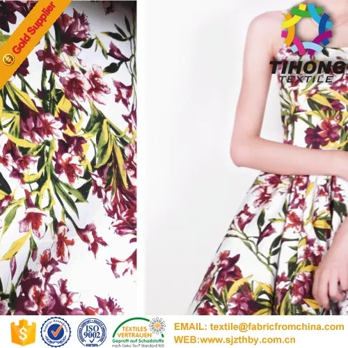 2016 wholesale women dresses printing cotton fabric