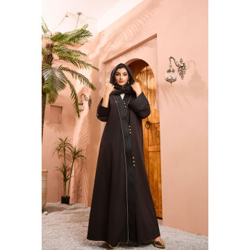 تریم نقره ای مشکی مدرن Abaya