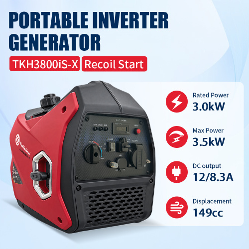 Generador inversor portátil de doble voltaje de 3000 W