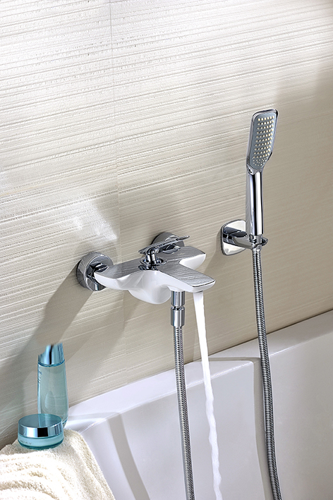 Wall Mount Tub Filler With Hand Shower