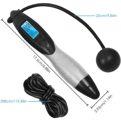 Digital Counting Skipping Rope with Counter Timer Multifunction Jump Rope Adjustable Electronic Counting Rope Fitness Equipment