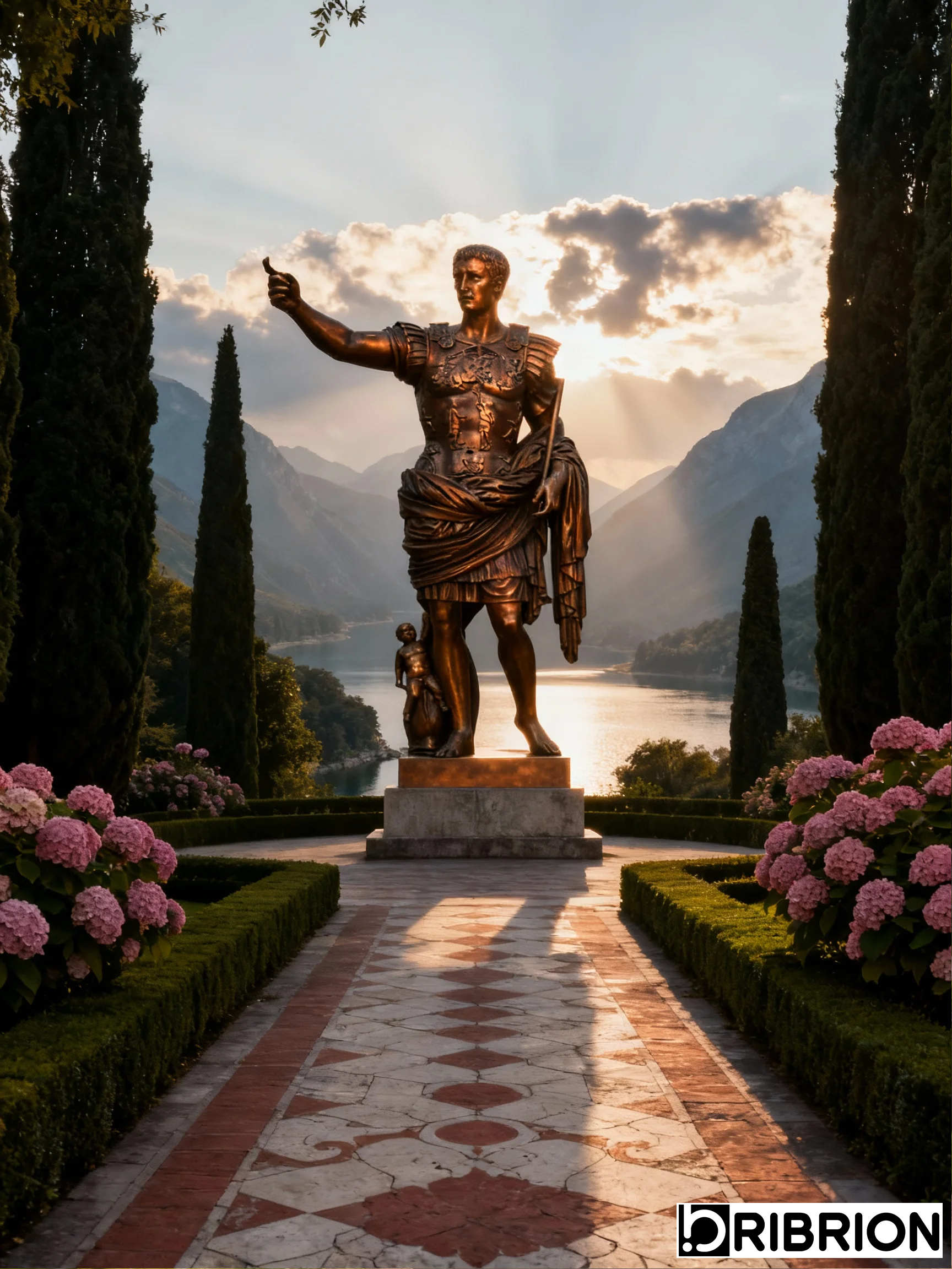 Bronze Robed Figure Garden Statue