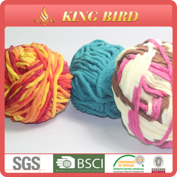 2016 new design china fancy yarn polyester chenille fabric pom poms