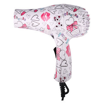 New Design Portable Hair Dryer with Decorated Prints