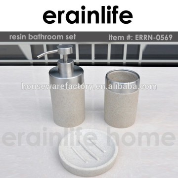 china supplier 3 pcs cream-colored bathroom accessories set