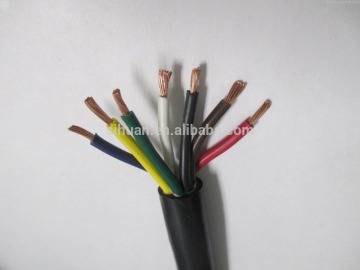 Trailer Light Cable wire Wiring Harness 7 Wire Jacketed Black