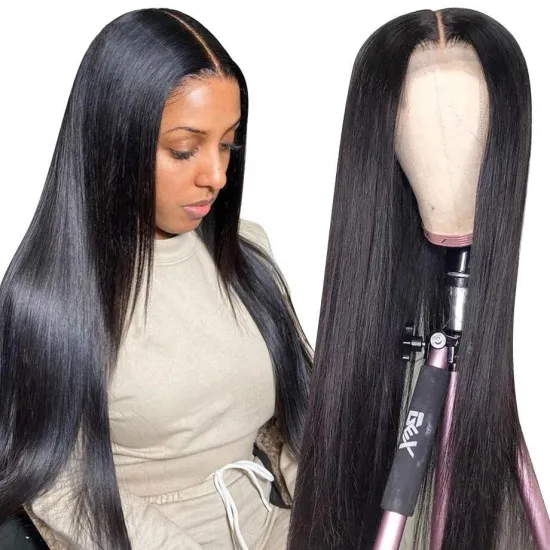 Drop shipping Hair Supplier Transparent Lace 180 Density 13x4 lace Long Remy Brazilian Bone Straight Human Hair Wigs