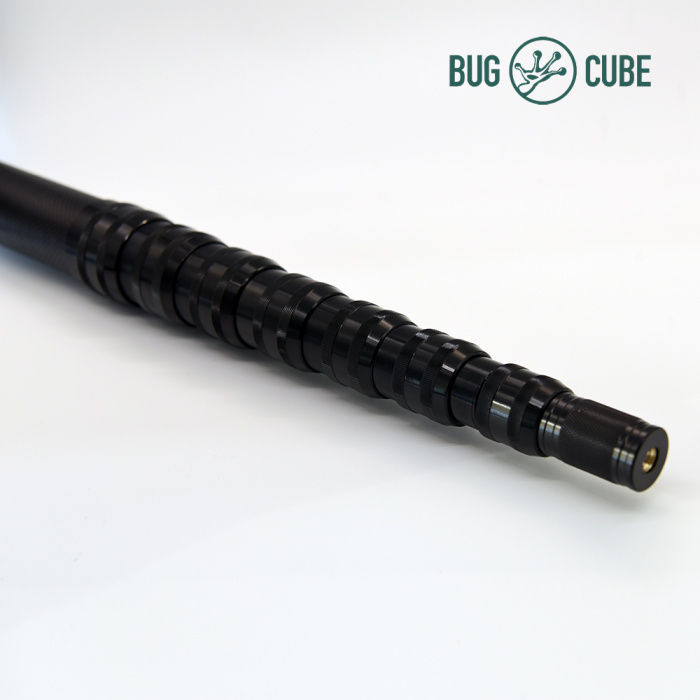 Varilla telescópica de fibra de carbono con bolsa de red grande