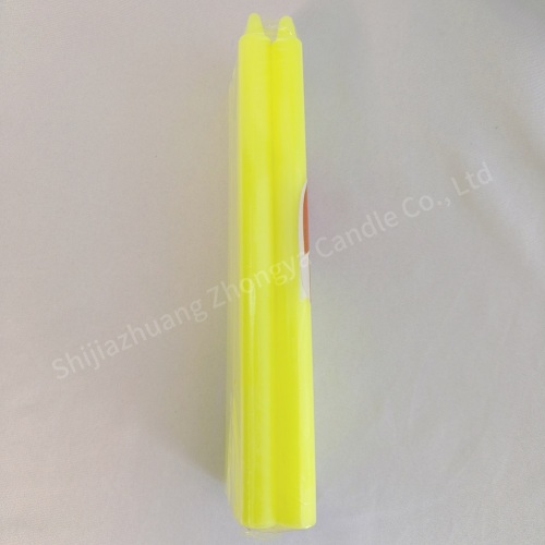 Paraffin wax stick bright yellow color vigil candles