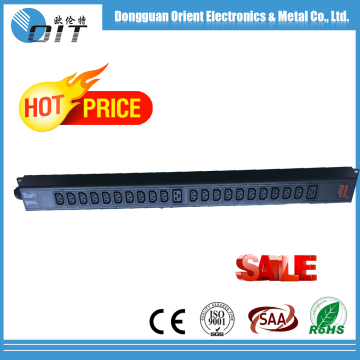 1.5U 20outlet C13 and C14 power extension c13 with voltage current display