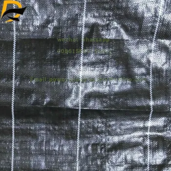 Black PP Plastic Anti Weed Mat/Woven Fabric Ground Cover