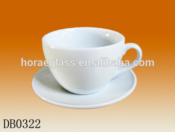 white coffee cup with tray in handle for decoration