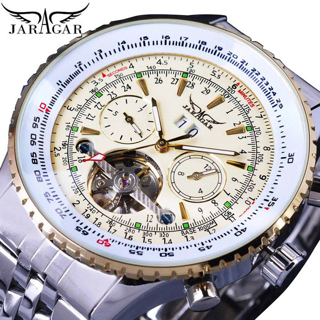 Jaragar Automatic Watches - Luxury Stainless Steel Multifunctional Men's Wrist Watches