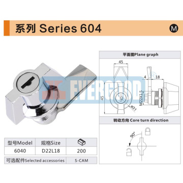 Zinc alloy distribution cabinet lock drawer cabinet lock