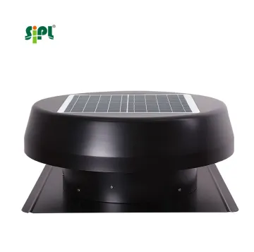 14 Inch Solar Powered Attic Ventilation Fan with 25W Panel for Home Roof Exhaust