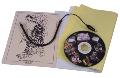 Professional Tattoo Kit 2pcs Machine Guns Shader Liner Power Supply Needles 28 Colors Ink Tip Tattoo Set