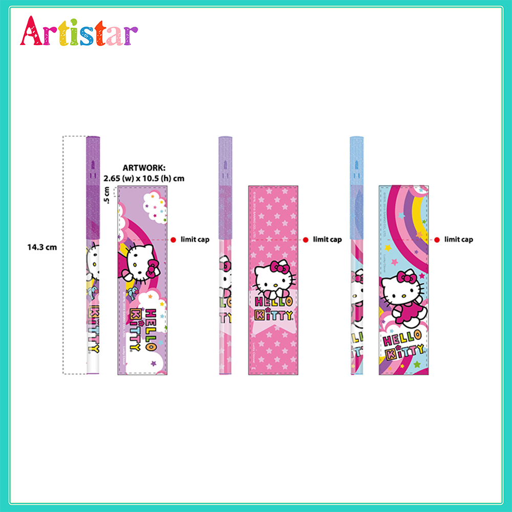 Hello Kitty Opp Bag Packing 12 Pcs Water Colour Markers Set 2