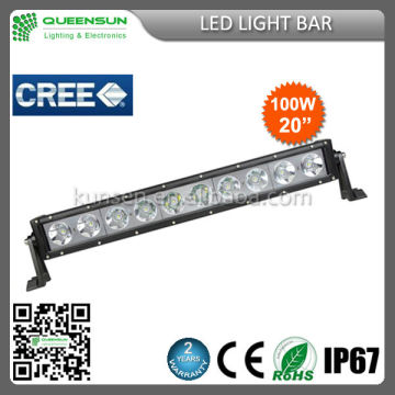 IP68 super bright,10W CREE leds single row 100W LED light bar for trucks SRLB100-C4