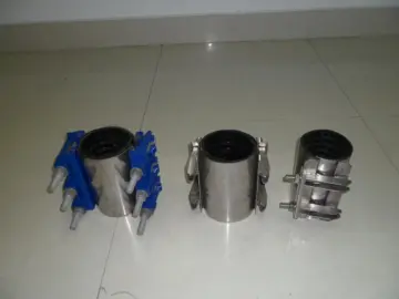 Stainless steel/ductile iron single band repair clamp