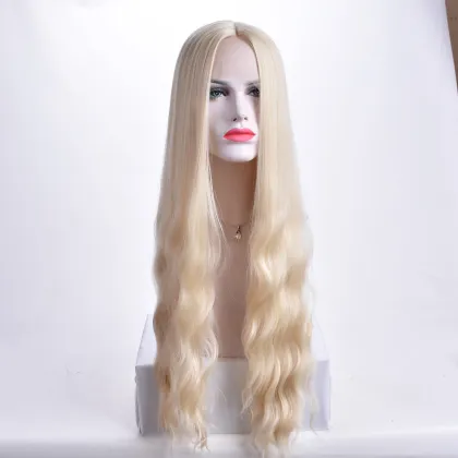 Wholesale lolita wig synthetic hair bionde color wig 22inch hair synthetic hair wigs for women