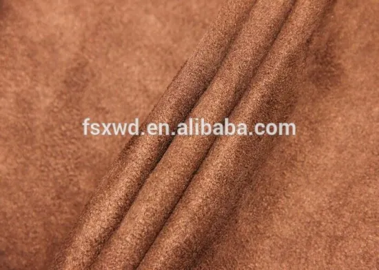 100%Polyester suede fabric weft suede for sofa
