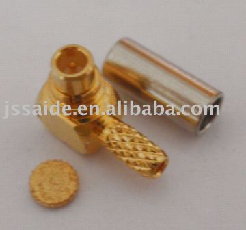 (866)MMCX Right Angle connector for RG316 cable