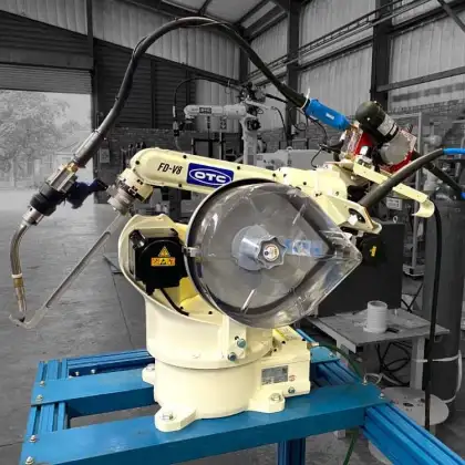 6 Axis TIG Welding Robot Arm OTC FD-V8 with CNGBS Robot Dress Pack for Automated Welding