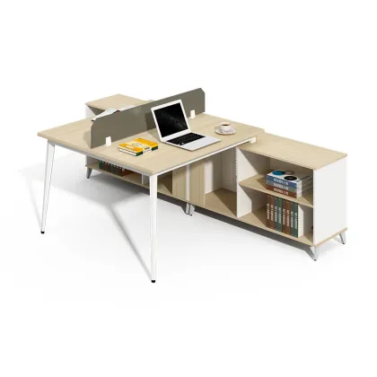 Contemporary Double Sided Workstation Office Desk with Drawers