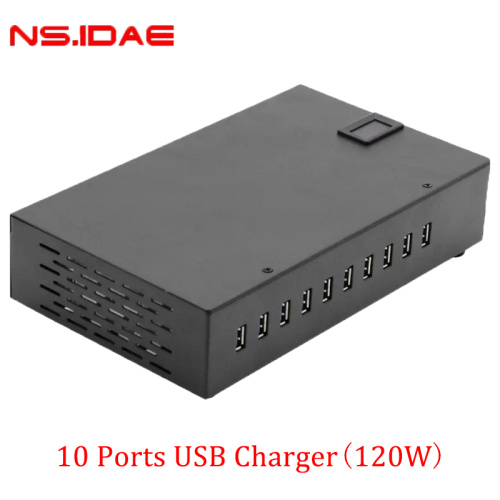 Multi Port Phone Charger 10 Port USB Charger 120W High Port Charger Factory