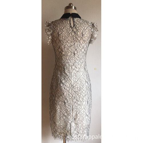 Cotton Nylon Lace Ladies Ruffle Sleeve Sweater