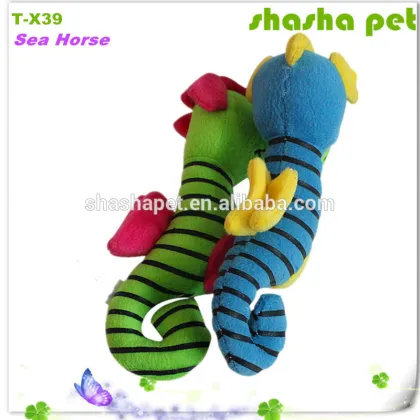 Factory wholesale Sea Horse plush squeaker pet toy,cat toys,pet product