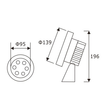 LEDER Dimmable SS304 6W LED Underwater Light